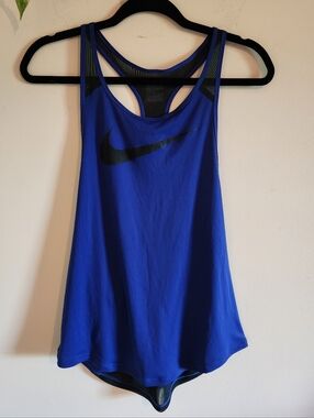 Nike Dri-FIT Muscle Racerback Tank Top - Blue - Small